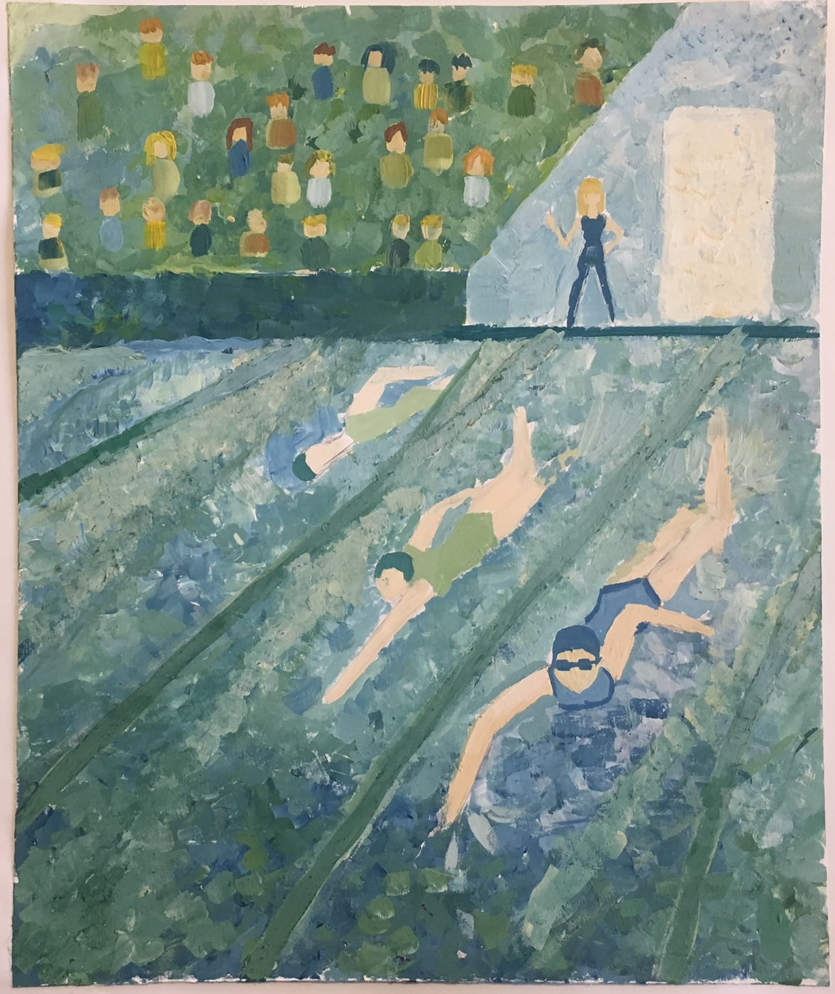 В бассейне (размер 35х43см.)