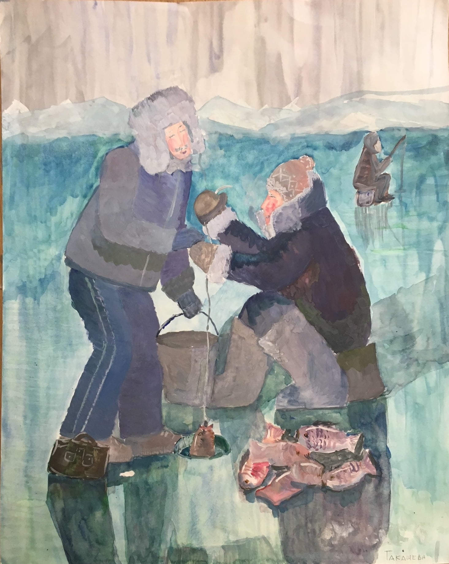 Зимняя рыбалка (размер 54х43см.)